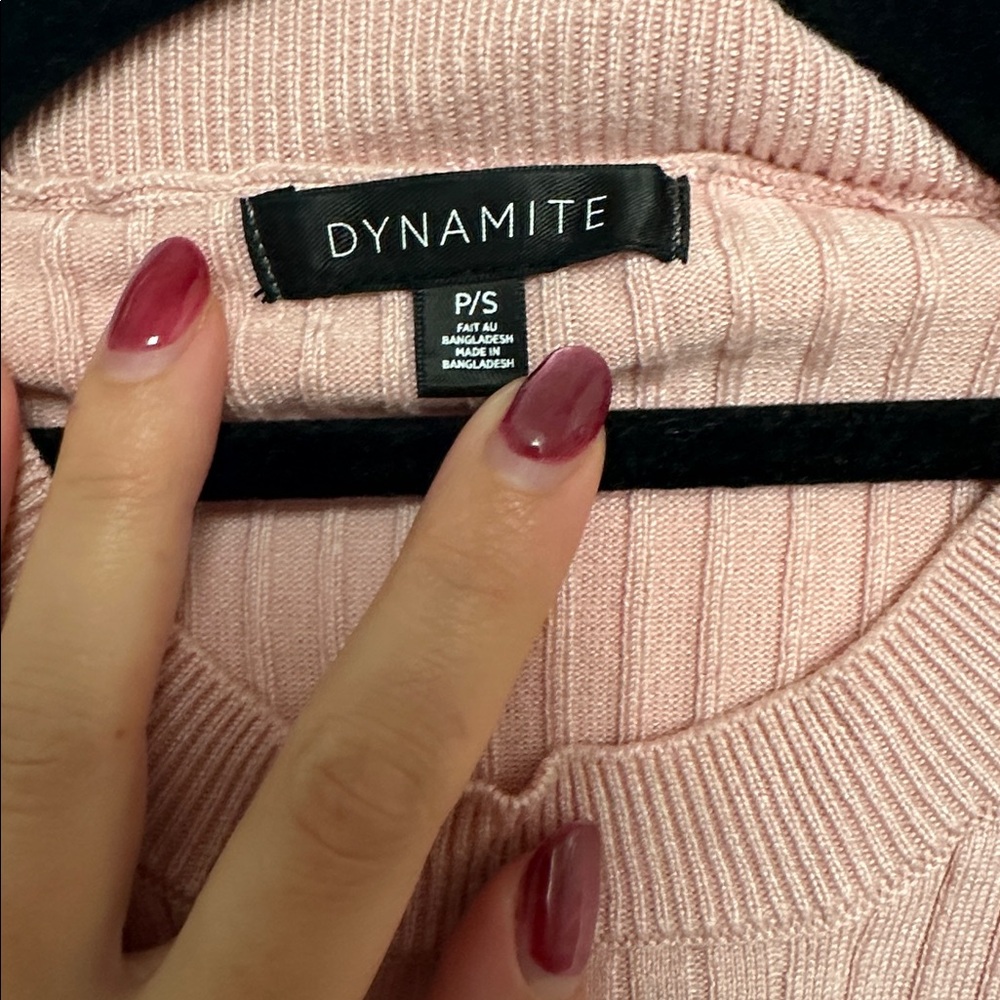 Dynamite Light Pink Ribbed Tank Top - Picture 3 of 3